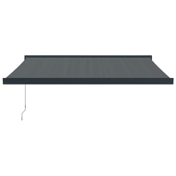 vidaXL Retractable Awning Anthracite Powder-coated Aluminum 11.5 x 8.2 ft