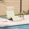 vidaXL Sun Lounger Cream Oxford fabric, metal Extra Long Foldable