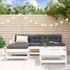 vidaXL Garden Lounge Set White Solid Pine Wood 5 Piece Set Modular