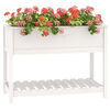 vidaXL Planter White Solid pine wood Large Planters Planter