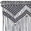 vidaXL Macrame Curtain Anthracite 55.1x94.5" Cotton