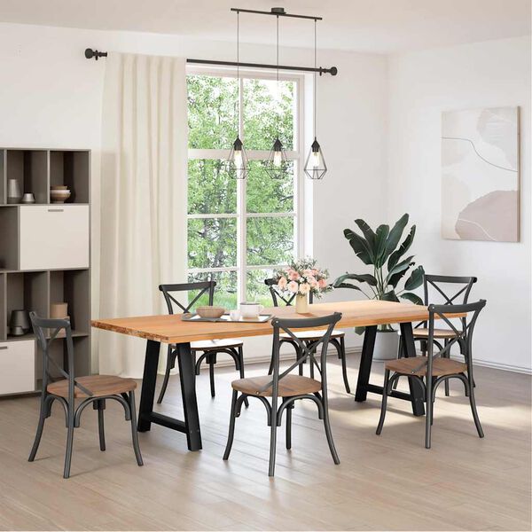 vidaXL Coffee Table Leg Black Powder-coated steel 31.5x Levelers