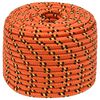 vidaXL Boat Rope Orange 0.55 " 82.0 ' Polypropylene