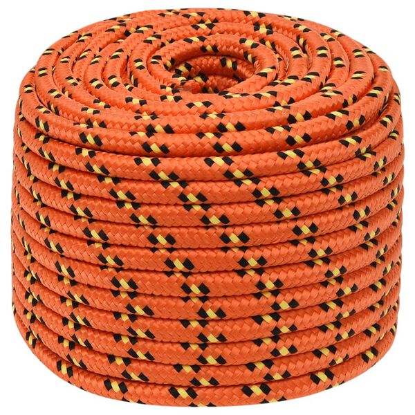 vidaXL Boat Rope Orange 0.55 " 82.0 ' Polypropylene