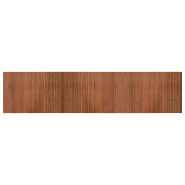 vidaXL Rug Brown Bamboo, Polypropylene 27.6 x 118.1 in