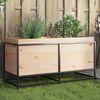 vidaXL Garden Planter Natural Solid pine wood, steel Medium