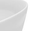 vidaXL Luxury Wash Basin Round Matt White 15.7x5.9" Ceramic