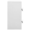 vidaXL Locker Cabinet Set of 5 Light grey and red Steel Medium