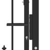vidaXL Fence Gate with Spikes Steel 40.9x38.2" Black