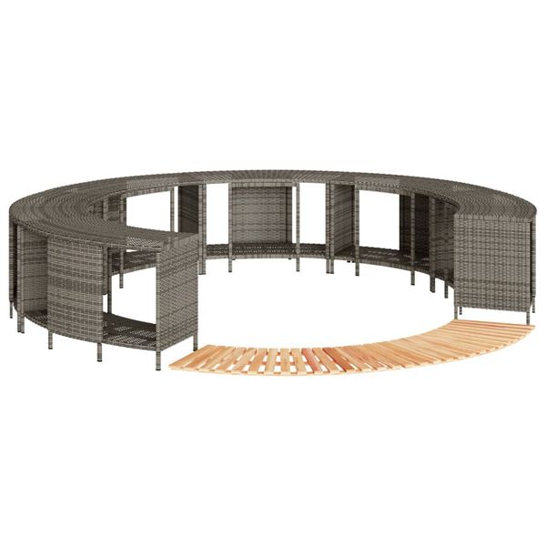 vidaXL Hot Tub Surround Grey