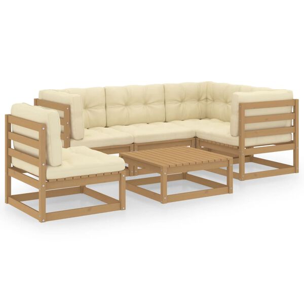 vidaXL Garden Lounge Set Honey Brown