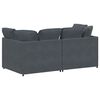 vidaXL Modular Sofa Dark Grey Velvet, Metal, Foam Oversized Modular