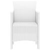 vidaXL Garden Chair 2 pcs White 53 x 49 x 85 cm PP