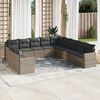 vidaXL Garden Sofa Set Grey