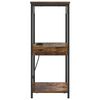 vidaXL Bedside Cabinet with Shelf Smoked Oak 16.14 x 12.20 x 29.92 in