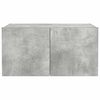 vidaXL TV Wall Cabinet Concrete grey Engineered wood TV Wall Cabinet