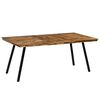 vidaXL Dining Table Natural wood color and black Reclaimed teak and steel