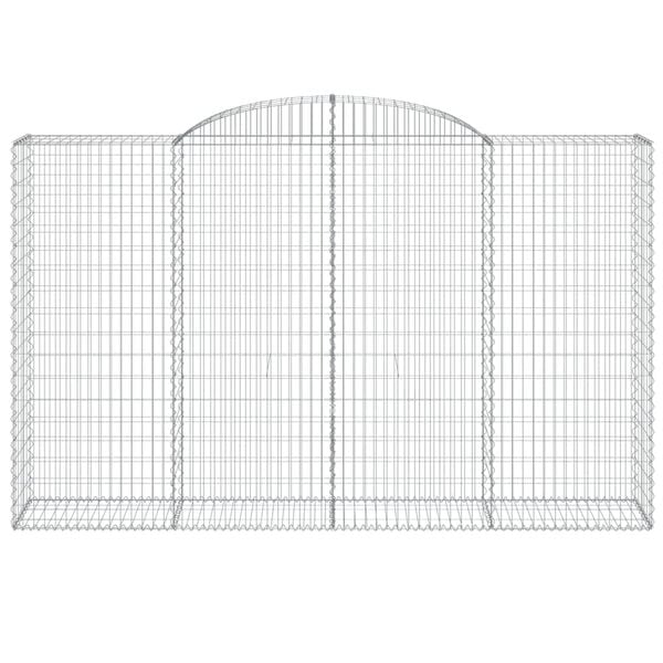 vidaXL Arched Gabion Baskets 25 pcs 118.1x19.7x180/200" Galvanised Iron