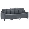 vidaXL Sofa Set Dark Grey Velvet (100% polyester), metal, textilene, plywood