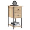 vidaXL Bedside Cabinet Sonoma Oak Engineered wood, Iron Compact