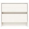 vidaXL Bedside Cabinet Set of 2 White Solid Pine Wood Compact