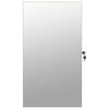 vidaXL Mirror Jewelry Cabinet White Engineered wood, glass, polyester fabric