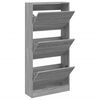 vidaXL Shoe Cabinet Grey sonoma Engineered wood 23.6 x 8.3 x 49.4 in