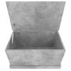 vidaXL Storage Box Concrete grey Engineered wood Medium Storage Box