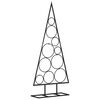 vidaXL Metal Christmas Tree Black Powder-coated steel 35.4 in