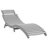 vidaXL Sun Lounger Grey Solid Acacia wood Standard Foldable