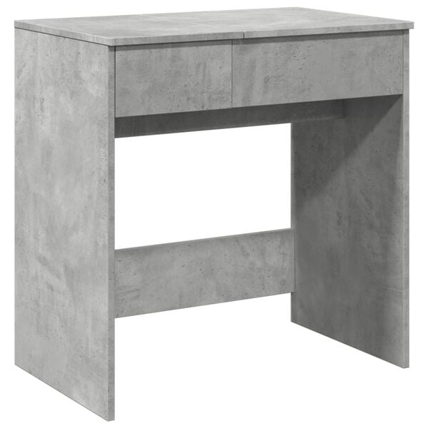 vidaXL Dressing Table Concrete Grey Engineered wood, Glass