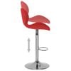 vidaXL Bar Stool Set of 2 Wine Red Chromed steel, velvet (100% polyester)