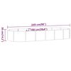 vidaXL Garden Raised Bed Grey Powder-coated steel 98.0 x 39.4 x 14.2 in