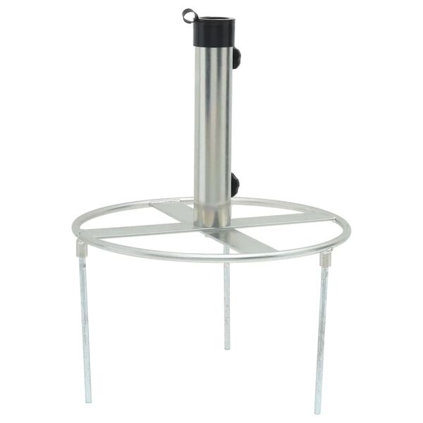 vidaXL Umbrella Base Silver Steel with powder coating One Size