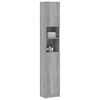 vidaXL Bathroom Cabinet Grey sonoma Engineered wood Tall and narrow