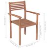 vidaXL Garden Chair Set of 2 Natural Teak Solid Teak wood, 100% polyester
