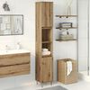 vidaXL Bathroom Cabinet Artisan oak Engineered wood, iron Tall and narrow