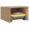 vidaXL Robot Mower Garage Beige PE rattan Small Durable