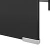 vidaXL TV Stand Black Tempered Glass Medium Sleek TV Stand