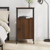 vidaXL Bedside Cabinet Brown oak Engineered wood, Iron Medium