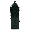 vidaXL Pillar Mailbox Green Cast aluminum Large Decorative Inlays