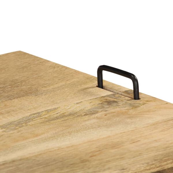 vidaXL TV Stand Natural wood and black