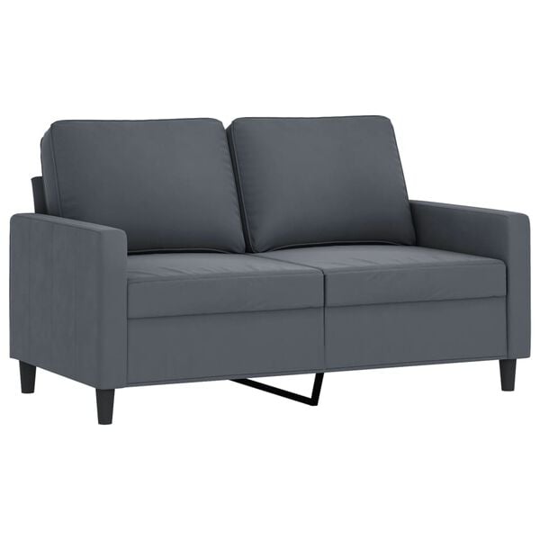 vidaXL Sofa Set Dark Gray Velvet (100% polyester), metal, plywood, foam