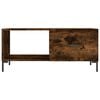 vidaXL Coffee Table Smoked oak Made from engineered wood and iron