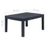vidaXL Patio Lounge Set Set of 4 Anthracite Plastic Medium Lightweight