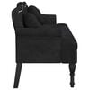 vidaXL Bench Black Velvet (100% polyester), plywood, solid rubber wood