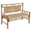 vidaXL Garden Bench Natural Bamboo Bamboo Medium Durable Garden Bench
