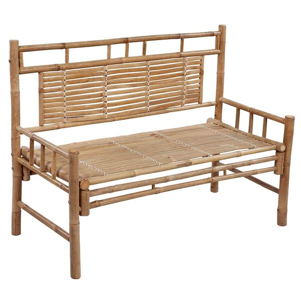 vidaXL Garden Bench Natural Bamboo Bamboo Medium Durable Garden Bench