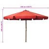vidaXL Garden Parasol Terracotta Polyester, Laminated Bamboo, Hardwood