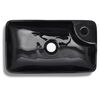 vidaXL Ceramic Bathroom Sink Basin with Faucet Hole Black
